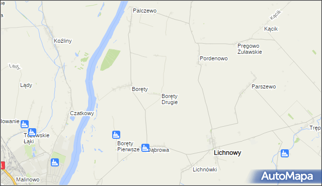 mapa Boręty Drugie, Boręty Drugie na mapie Targeo