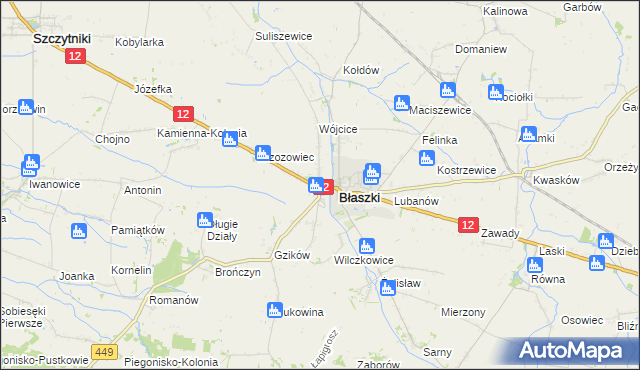 mapa Borysławice, Borysławice na mapie Targeo