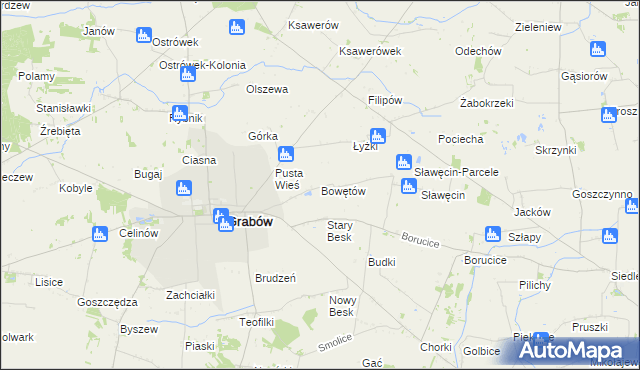 mapa Bowętów, Bowętów na mapie Targeo