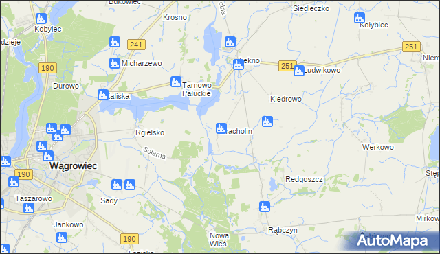 mapa Bracholin, Bracholin na mapie Targeo