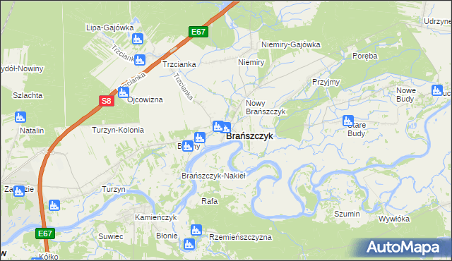 mapa Brańszczyk, Brańszczyk na mapie Targeo