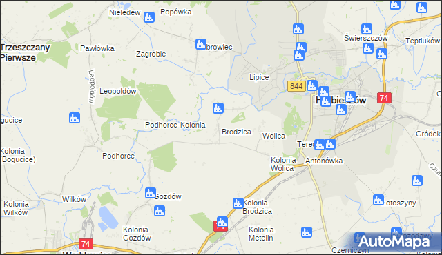 mapa Brodzica, Brodzica na mapie Targeo