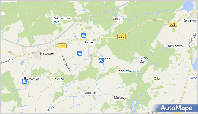 mapa Bronno gmina Kwidzyn, Bronno gmina Kwidzyn na mapie Targeo