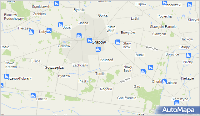 mapa Brudzeń, Brudzeń na mapie Targeo