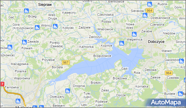 mapa Brzączowice, Brzączowice na mapie Targeo