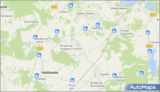 mapa Brzeźnica Książęca, Brzeźnica Książęca na mapie Targeo