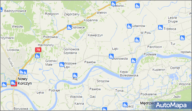 mapa Brzostków, Brzostków na mapie Targeo