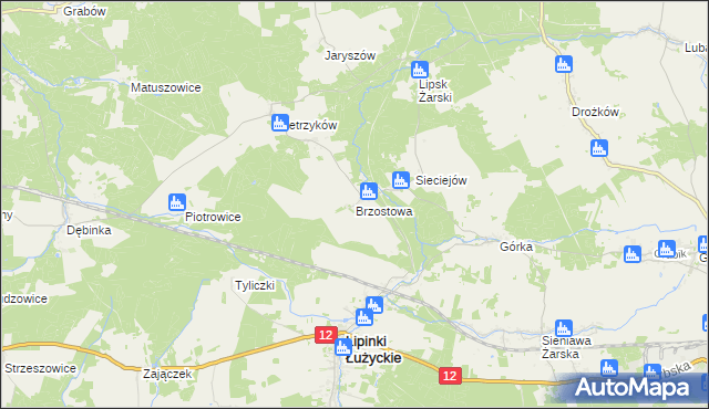 mapa Brzostowa, Brzostowa na mapie Targeo