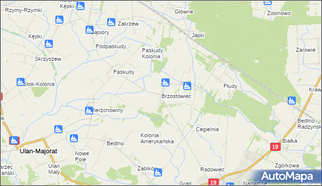 mapa Brzostówiec, Brzostówiec na mapie Targeo