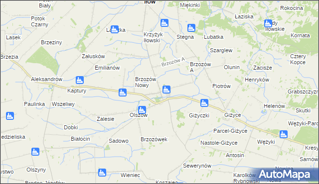 mapa Brzozów Stary, Brzozów Stary na mapie Targeo