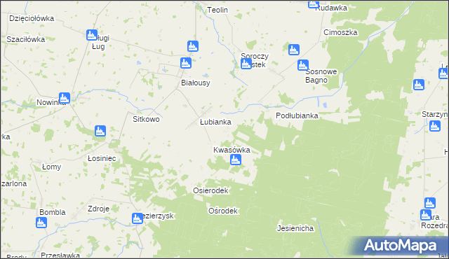 mapa Brzozowe Błoto, Brzozowe Błoto na mapie Targeo