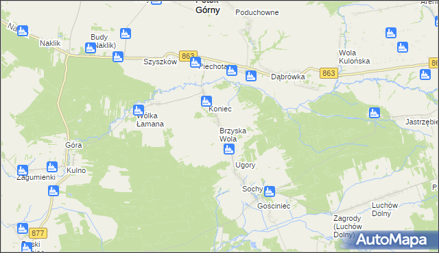 mapa Brzyska Wola, Brzyska Wola na mapie Targeo