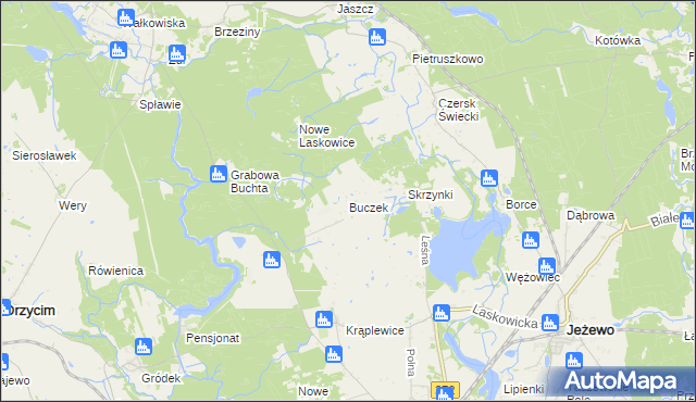 mapa Buczek gmina Jeżewo, Buczek gmina Jeżewo na mapie Targeo