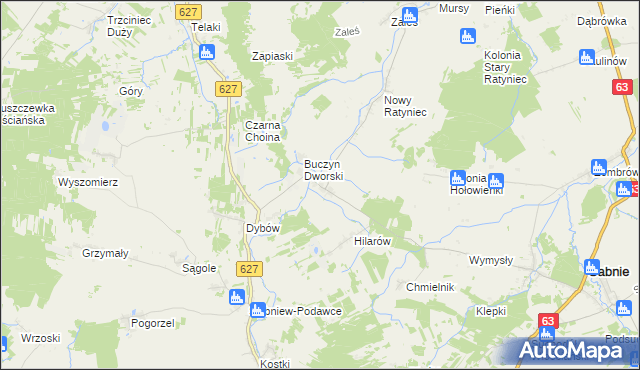 mapa Buczyn Szlachecki, Buczyn Szlachecki na mapie Targeo