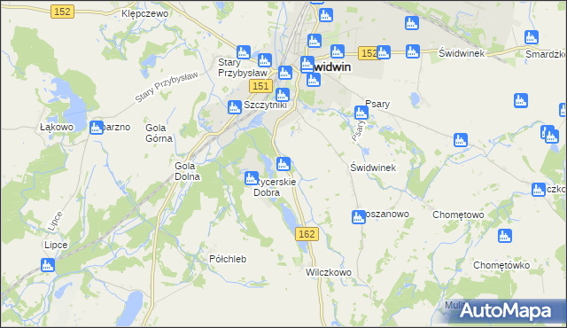 mapa Buczyna gmina Świdwin, Buczyna gmina Świdwin na mapie Targeo