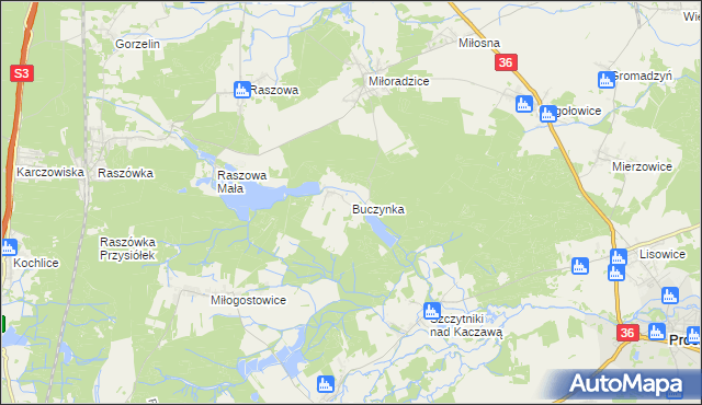 mapa Buczynka, Buczynka na mapie Targeo