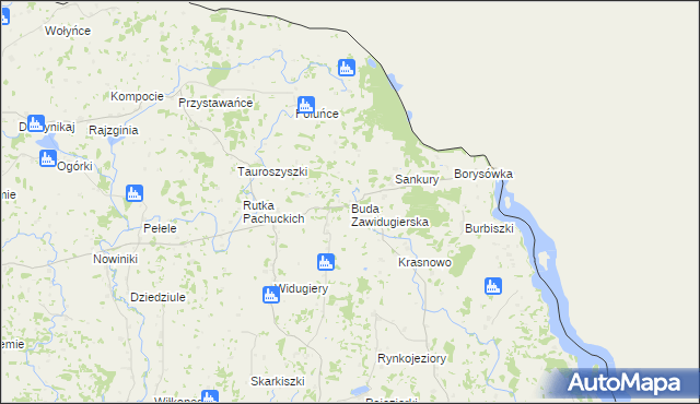 mapa Buda Zawidugierska, Buda Zawidugierska na mapie Targeo