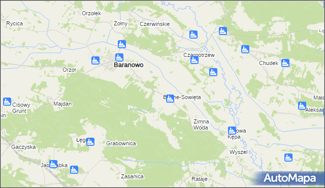 mapa Budne-Sowięta, Budne-Sowięta na mapie Targeo