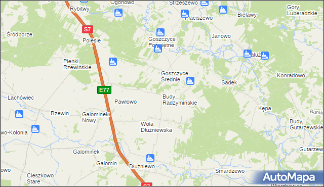 mapa Budy Radzymińskie, Budy Radzymińskie na mapie Targeo