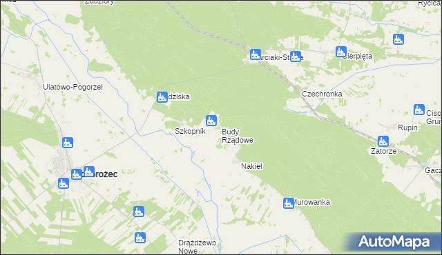 mapa Budy Rządowe, Budy Rządowe na mapie Targeo