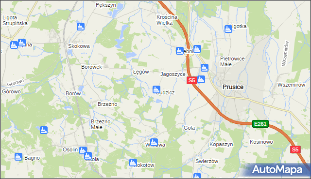 mapa Budzicz, Budzicz na mapie Targeo