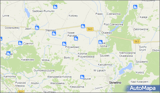 mapa Budziska gmina Skrwilno, Budziska gmina Skrwilno na mapie Targeo