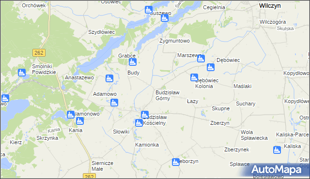 mapa Budzisław Górny, Budzisław Górny na mapie Targeo