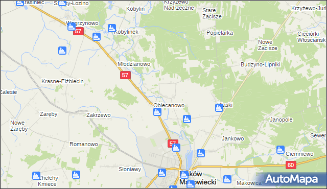 mapa Budzyno, Budzyno na mapie Targeo