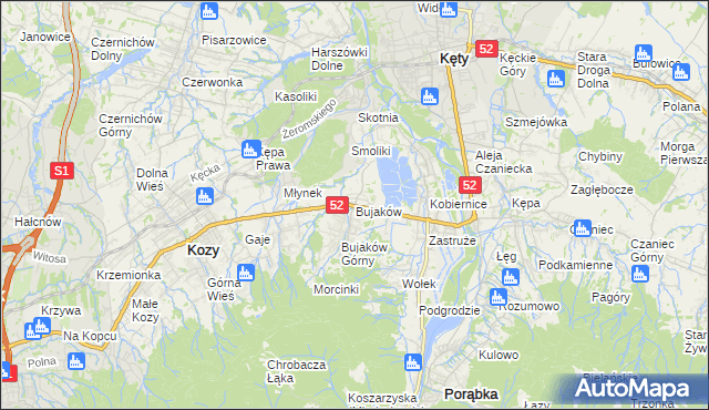 mapa Bujaków, Bujaków na mapie Targeo