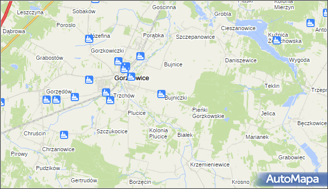 mapa Bujniczki, Bujniczki na mapie Targeo