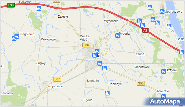 mapa Buk powiat poznański, Buk powiat poznański na mapie Targeo