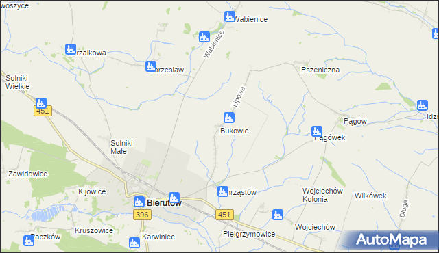 mapa Bukowie gmina Wilków, Bukowie gmina Wilków na mapie Targeo