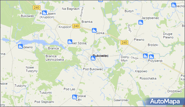 mapa Bukowiec powiat świecki, Bukowiec powiat świecki na mapie Targeo