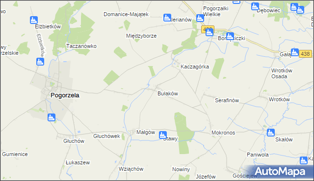 mapa Bułaków, Bułaków na mapie Targeo