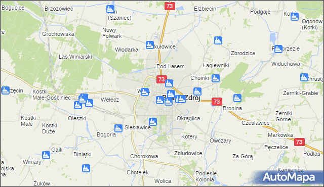 mapa Busko-Zdrój, Busko-Zdrój na mapie Targeo