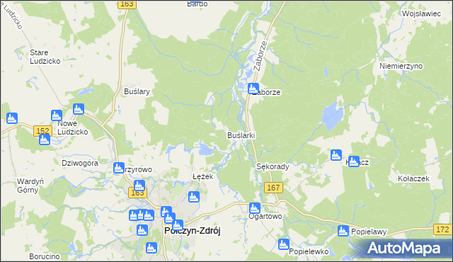 mapa Buślarki, Buślarki na mapie Targeo