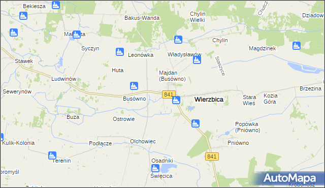 mapa Busówno-Kolonia, Busówno-Kolonia na mapie Targeo