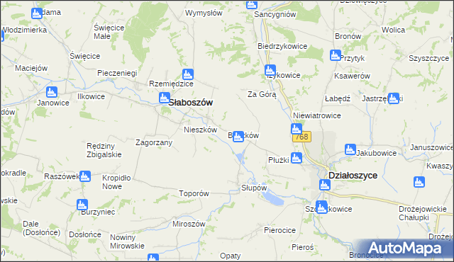 mapa Buszków, Buszków na mapie Targeo