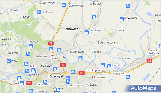 mapa Buszkowiczki, Buszkowiczki na mapie Targeo