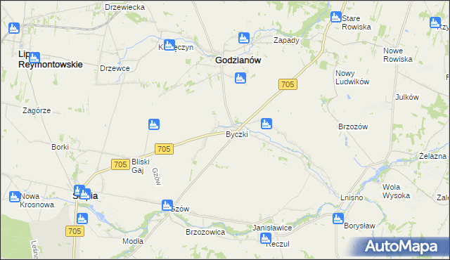 mapa Byczki, Byczki na mapie Targeo