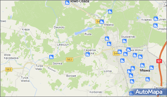 mapa Cegielnia Lewicka, Cegielnia Lewicka na mapie Targeo