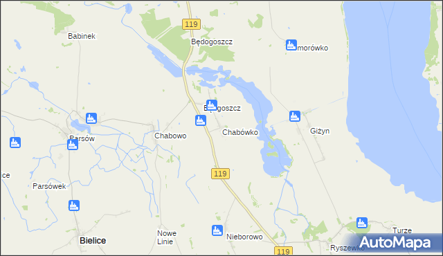 mapa Chabówko, Chabówko na mapie Targeo