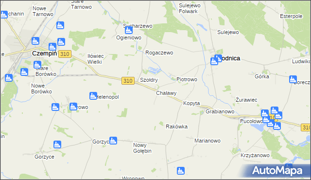 mapa Chaławy, Chaławy na mapie Targeo