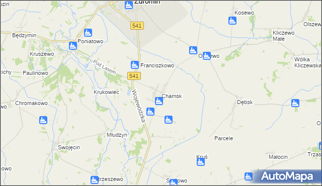 mapa Chamsk, Chamsk na mapie Targeo