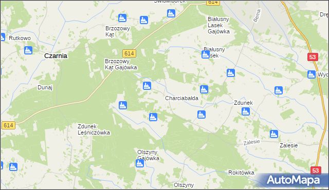 mapa Charciabałda, Charciabałda na mapie Targeo