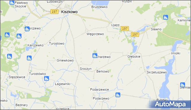 mapa Charzewo, Charzewo na mapie Targeo