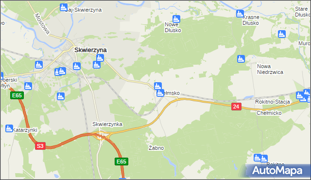 mapa Chełmsko, Chełmsko na mapie Targeo