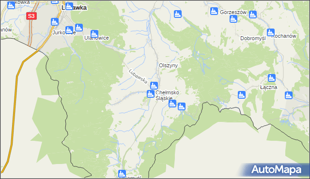 mapa Chełmsko Śląskie, Chełmsko Śląskie na mapie Targeo