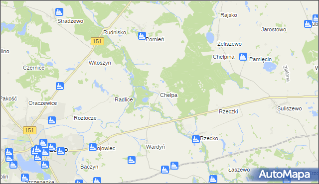 mapa Chełpa, Chełpa na mapie Targeo