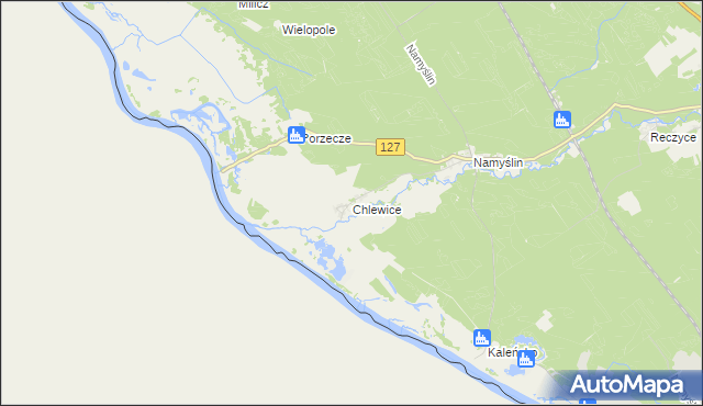 mapa Chlewice gmina Boleszkowice, Chlewice gmina Boleszkowice na mapie Targeo